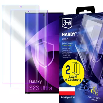 3MK PROTECTION Samsung Galaxy S23 Ultra - 3mk Hardy ARC+ protector de pantalla (pack de 2)