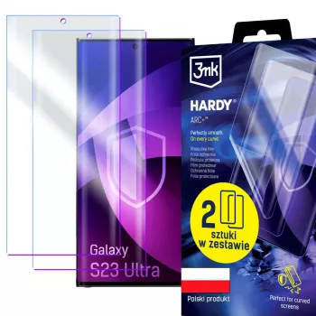 3MK PROTECTION Samsung Galaxy S23 Ultra - 3mk Hardy ARC+ protector de pantalla (pack de 2)