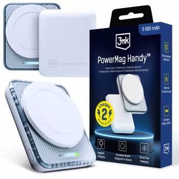 3mk PowerMag móvil 5000 mAh 22.5W MagSafe blanco