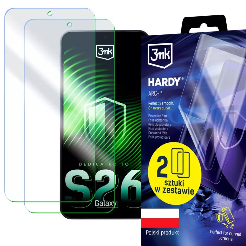 3MK PROTECTION Samsung Galaxy S26 - 3mk Hardy ARC+ protector de pantalla (pack de 2)