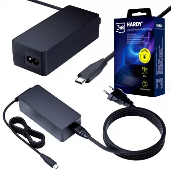 3MK HARDY fuente de alimentación para portátil 65W USB-C 3,2m negro