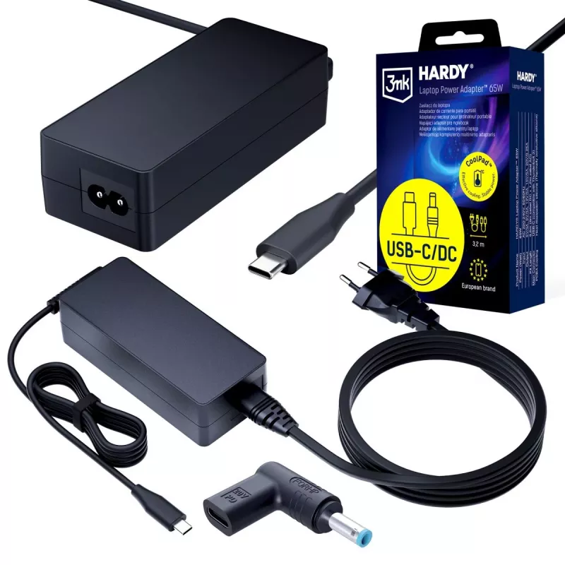 3MK PROTECTION 3mk HARDY fuente de alimentación para portátil 65W para HP 20V USB-C/DC 4,5 x 3,0