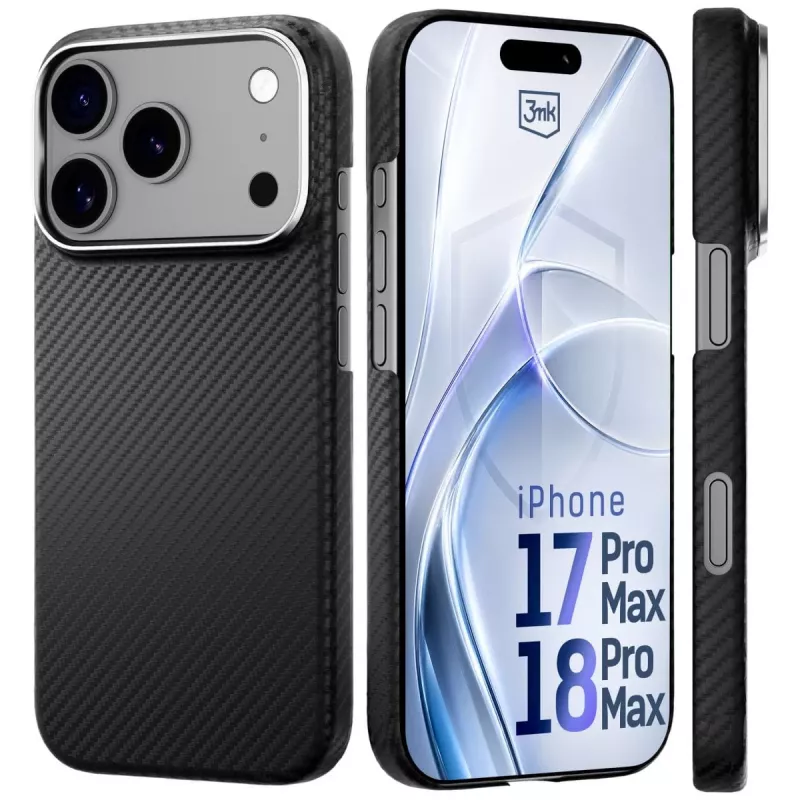 3MK PROTECTION Apple iPhone 17 Pro Max Hardy Aramid MagCase - Negro