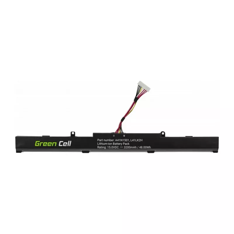 Green Cell GREENCELL batería para Asus A41N1501 - Li-Polymer 15,2V 4000mAh 60,8Wh 4 celdas negro