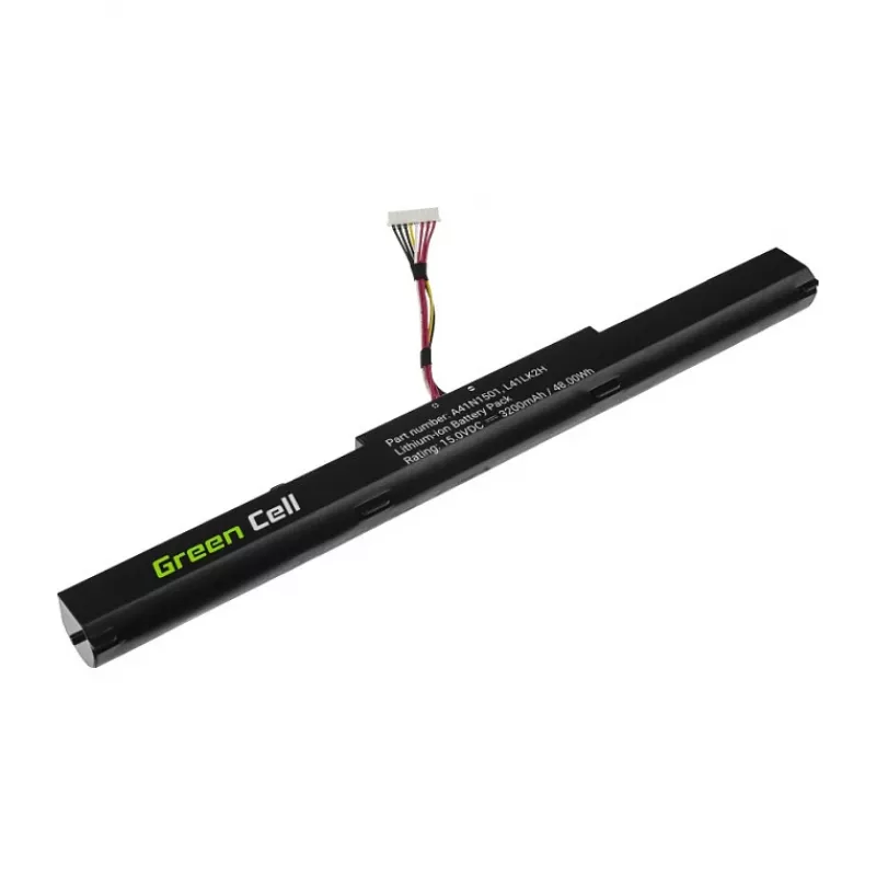 Green Cell GREENCELL batería para Asus A41N1501 - Li-Polymer 15,2V 4000mAh 60,8Wh 4 celdas negro