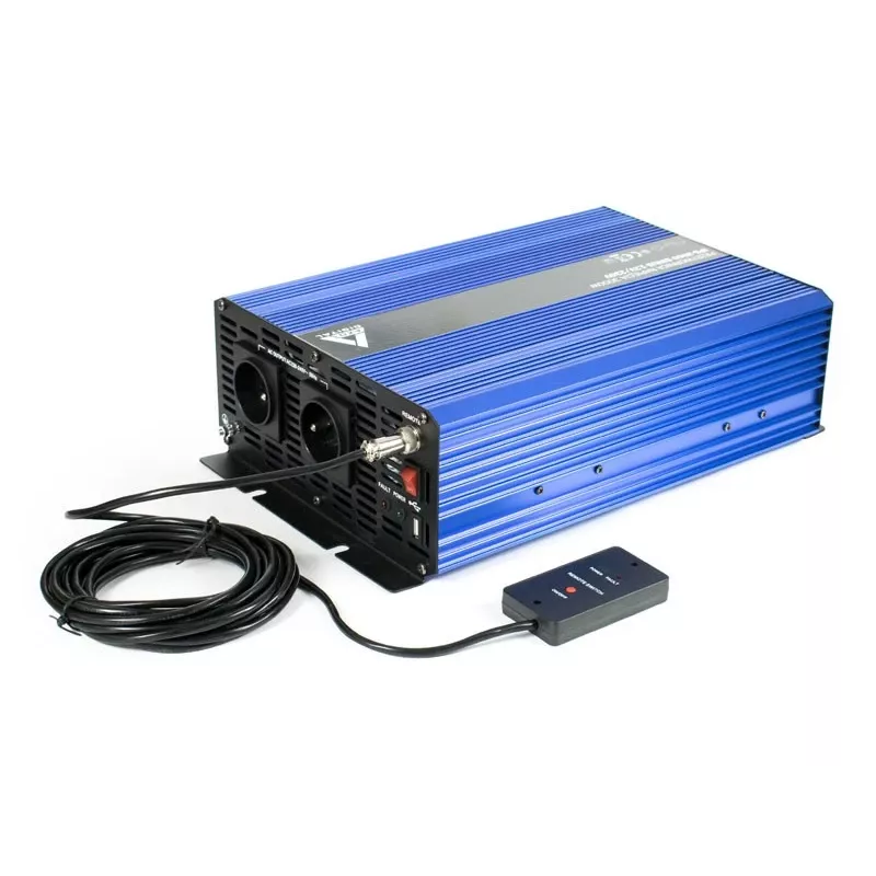 AZO Digital Inversor de onda senoidal pura 12 VDC / 230 VAC 3000W IPS-3000S