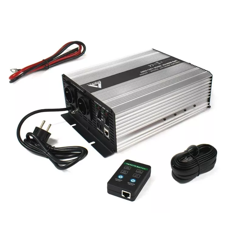 AZO DIGITAL Sistema de alimentación ininterrumpida (SAI + AVR) 12V UPS-2000SR 2000VA 1400W línea interactiva