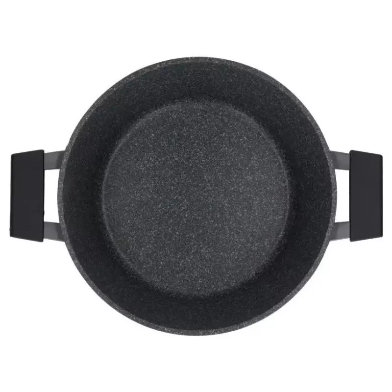 Zwieger Black Stone set de 6 ollas, 3 ollas con tapas, aluminio forjado, apto para inducción, negro