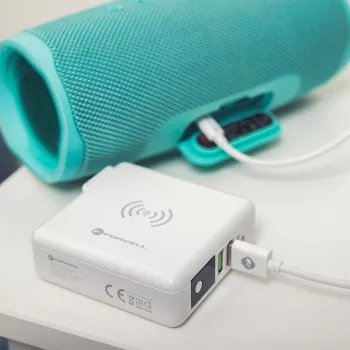 FORCELL F-ENERGY 4 en 1 cargador inalámbrico de 15 W con puertos USB/USB-C y power bank de 8000 mAh