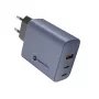 FORCELL F-ENERGY GaN VT-42B Cargador de pared 2x USB-C + USB-A PD QC4.0 4A 65W gris