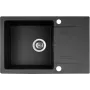 PYRAMIS LEFKADA set de fregadero de cocina (68x44) 1 cubeta 1 escurridor negro + grifo Flessi Black Edision - 070 260 611F
