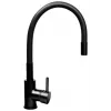PYRAMIS LEFKADA set de fregadero de cocina (68x44) 1 cubeta 1 escurridor negro + grifo Flessi Black Edision - 070 260 611F