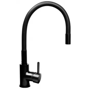 PYRAMIS LEFKADA set de fregadero de cocina (68x44) 1 cubeta 1 escurridor negro + grifo Flessi Black Edision - 070 260 611F
