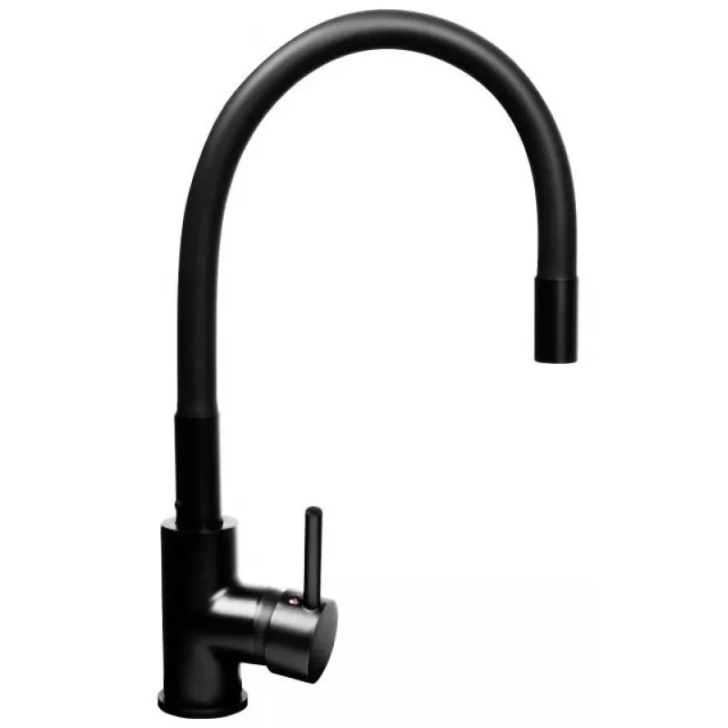 PYRAMIS LEFKADA set de fregadero de cocina (68x44) 1 cubeta 1 escurridor negro + grifo Flessi Black Edision - 070 260 611F