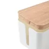 MOZOS KBO-LW-WOOD caja de gestión de cables de bambú para regletas, madera natural