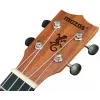 MOZOS GECKO Set de ukelele soprano – madera natural, 12 trastes, cuerdas de nailon, incl. funda, afinador, púas, correa, cuerdas de repuesto, paño de limpieza