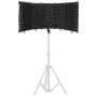 Mozos MSHIELD-CABIN-ECO Escudo aislante acústico para micrófono, 5 paneles, negro