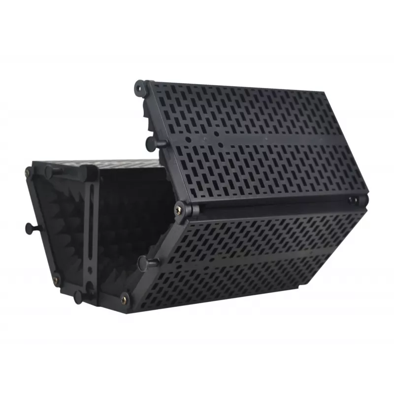 Mozos MSHIELD-CABIN-ECO Escudo aislante acústico para micrófono, 5 paneles, negro