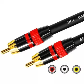 MOZOS cable de subwoofer RCA a RCA 3m