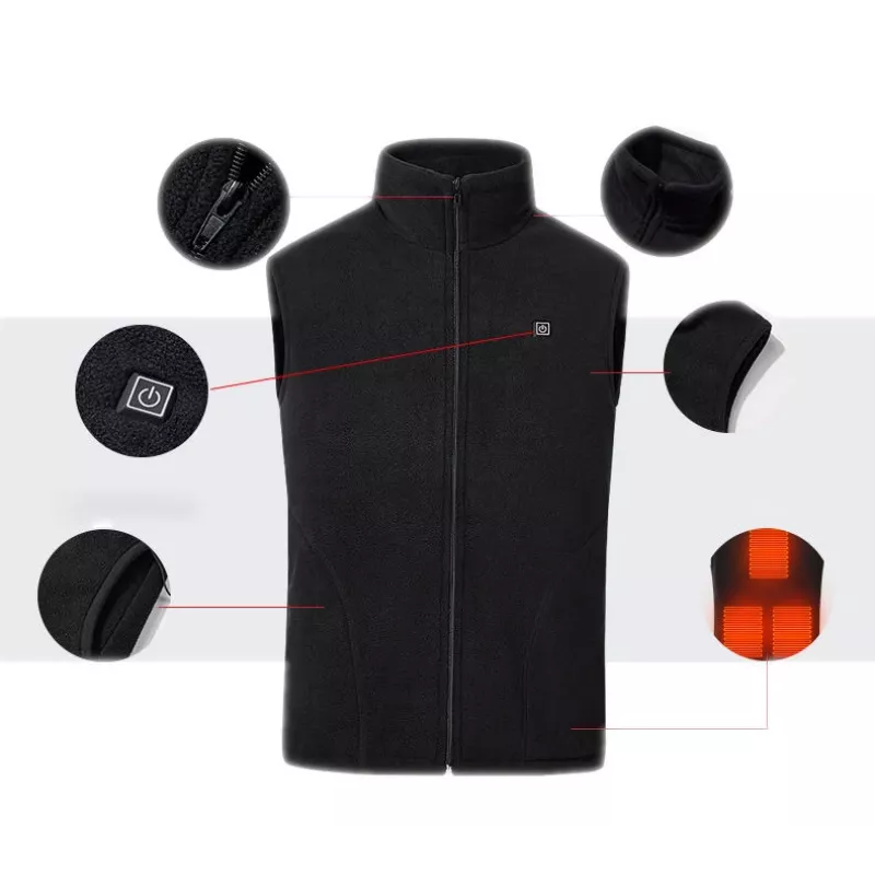 MOZOS HV3 Chaleco eléctrico calefactable unisex L