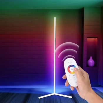 MOZOS LC-RGB Lámpara de pie de esquina LED blanca