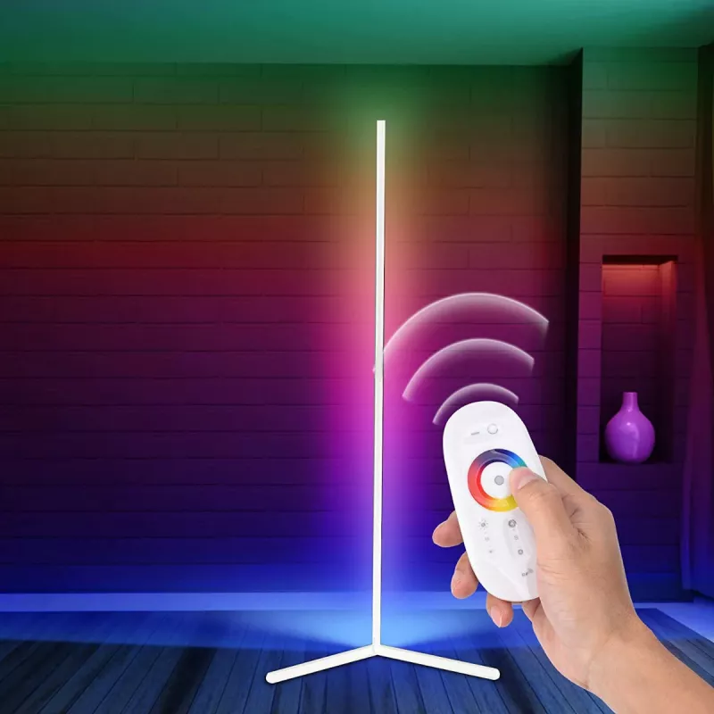 MOZOS LC-RGB Lámpara de pie de esquina LED blanca