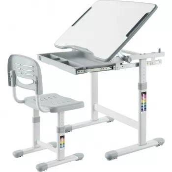 MOZOS DC-SET Conjunto de escritorio y silla ajustables en altura gris