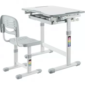 MOZOS DC-SET Conjunto de escritorio y silla ajustables en altura gris