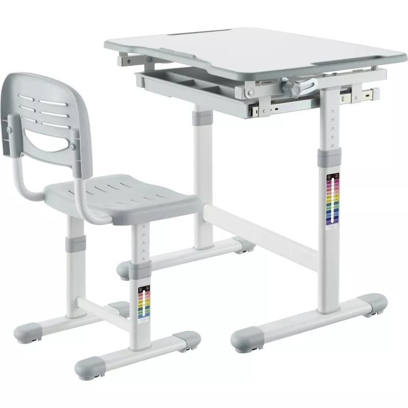 MOZOS DC-SET Conjunto de escritorio y silla ajustables en altura gris