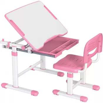 MOZOS DC-SET Conjunto de escritorio y silla ajustables rosa