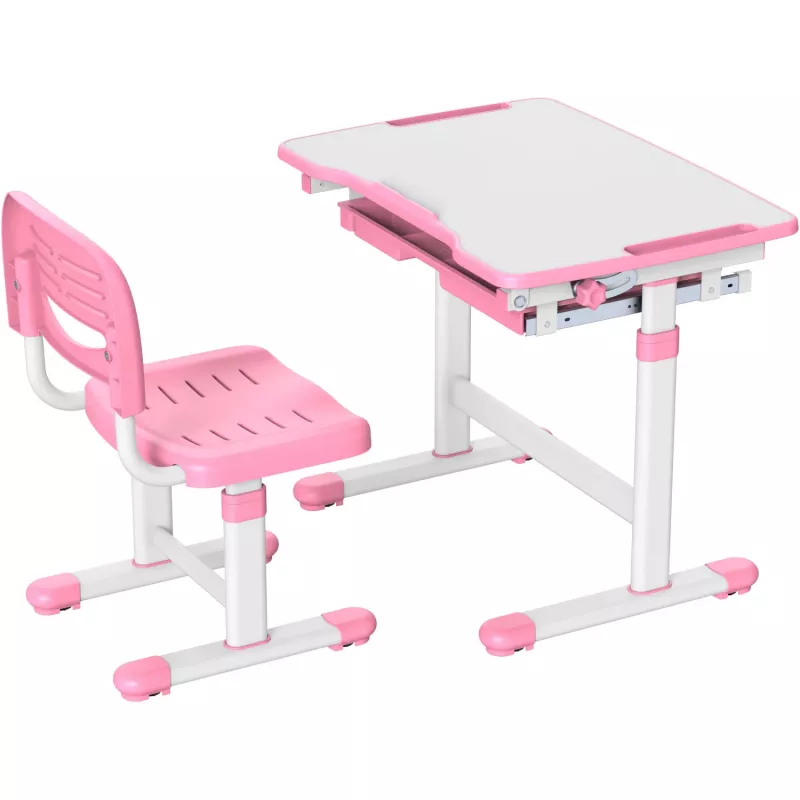 MOZOS DC-SET Conjunto de escritorio y silla ajustables rosa