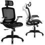 MOZOS ERGO-C Silla de oficina ergonómica premium con respaldo de malla, negra