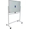 MOZOS Pizarra blanca magnética giratoria móvil 100x70 cm