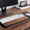 MOZOS KTW2 Reposamuñecas de madera para teclados de tamaño completo, nogal natural, 44 x 8 x 1,6 cm