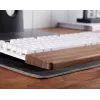 MOZOS KTW2 Reposamuñecas de madera para teclados de tamaño completo, nogal natural, 44 x 8 x 1,6 cm