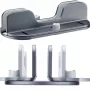 MOZOS H1 Soporte universal para portátil y tablet, ajustable en altura e inclinación, plegable, aleación de aluminio, plateado, incl. bolsa de transporte