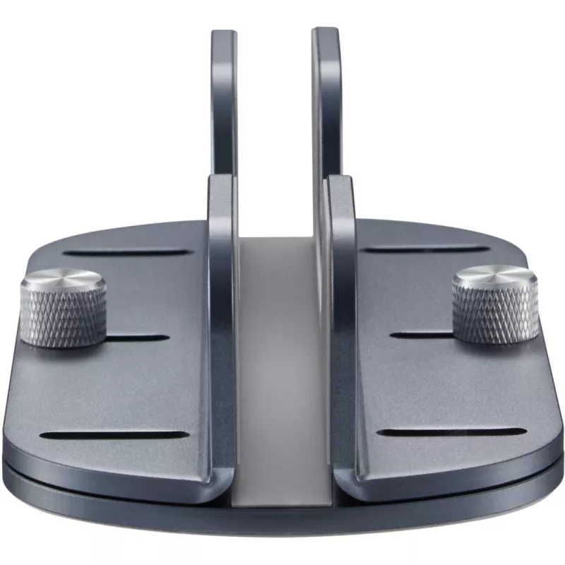 MOZOS H1 Soporte universal para portátil y tablet, ajustable en altura e inclinación, plegable, aleación de aluminio, plateado, incl. bolsa de transporte
