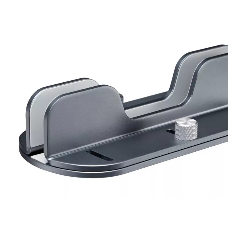 MOZOS H1 Soporte universal para portátil y tablet, ajustable en altura e inclinación, plegable, aleación de aluminio, plateado, incl. bolsa de transporte