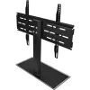 MOZOS TS1 pie universal para TV de 32 inch a 65 inch, base de cristal templado, columna de acero, negro, altura ajustable, VESA hasta 600x400, máx. 40 kg
