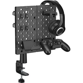 MOZOS OA1 organizador de escritorio con panel perforado, negro, acero