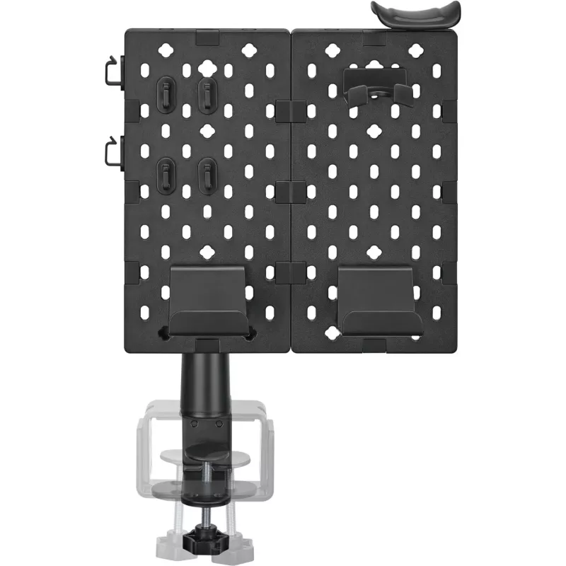 MOZOS OA1 organizador de escritorio con panel perforado, negro, acero