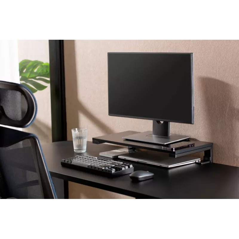 MOZOS Ergo Clamp Riser soporte para monitor y portátil negro 600x260mm