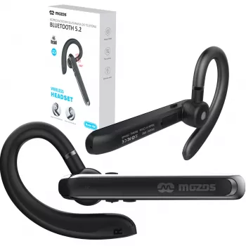 MOZOS 880 auriculares inalámbricos Bluetooth 5.2 con micrófono, negro