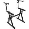MOZOS KSX4 soporte de teclado estilo X para piano, piano digital, teclado, acero, negro, altura ajustable 650-980 mm, ancho 300-800 mm, capacidad de carga 20 kg, plegable