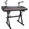 MOZOS KSX4 soporte de teclado estilo X para piano, piano digital, teclado, acero, negro, altura ajustable 650-980 mm, ancho 300-800 mm, capacidad de carga 20 kg, plegable