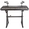 MOZOS KSX4 soporte de teclado estilo X para piano, piano digital, teclado, acero, negro, altura ajustable 650-980 mm, ancho 300-800 mm, capacidad de carga 20 kg, plegable