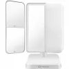 MOZOS ML10X espejo de maquillaje LED con aumento 10x, 3 modos de color, atenuación continua, giro 360°, recargable por USB-C, blanco