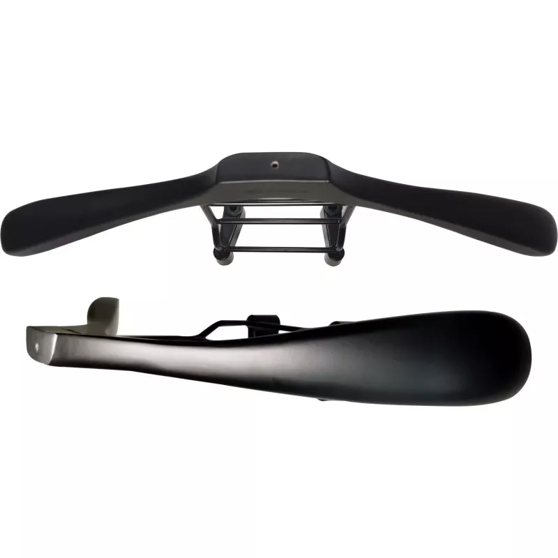 MOZOS WS-BK perchero de coche para reposacabezas, negro/plata, acero inoxidable y ABS, capacidad de carga 20 kg