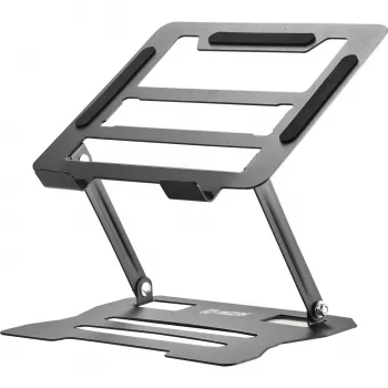 MOZOS N2-BK soporte ergonómico para portátil - negro, altura ajustable, plegable, aluminio