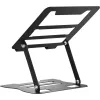 MOZOS N2-BK soporte ergonómico para portátil - negro, altura ajustable, plegable, aluminio